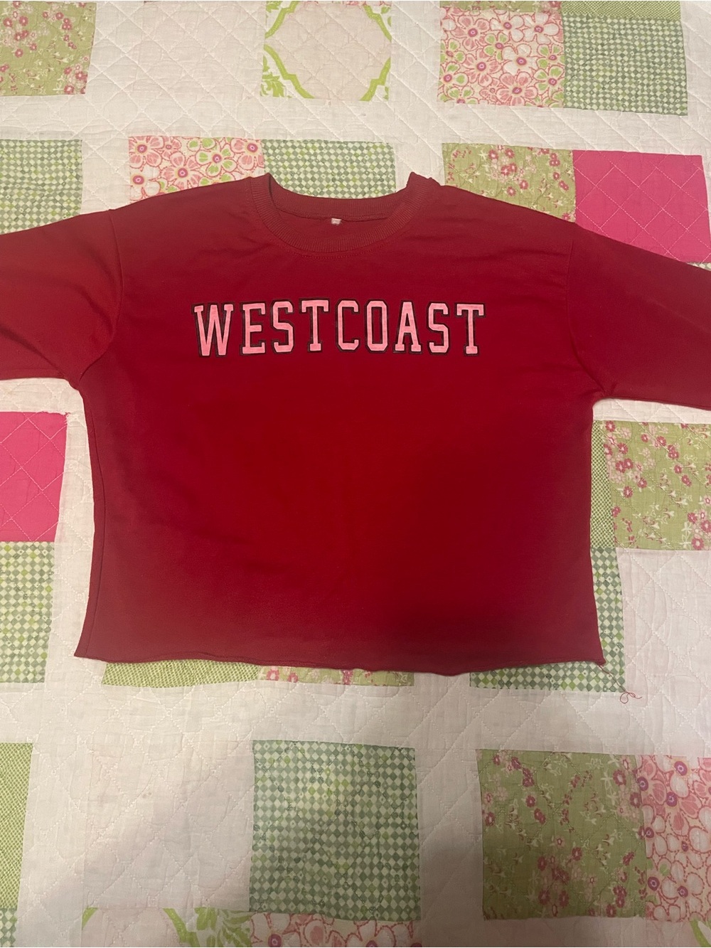 Westcoast Red Crewneck Sweatshirt for Women